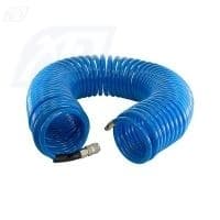 Анонс фото Шланг 8x12мм 20м спиральный с фитингами рапид, резина 15 бар