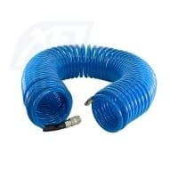 Анонс фото Шланг 6x10мм 20м спиральный с фитингами рапид, резина 15 бар